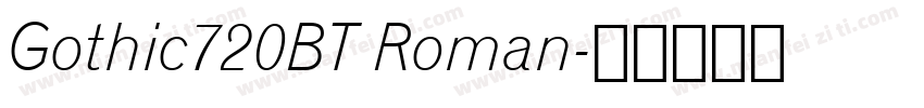 Gothic720BT Roman字体转换